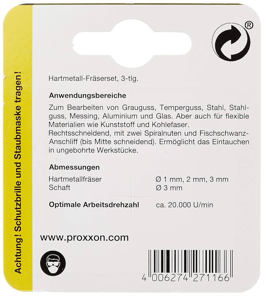 Amazon.co.jp: Proxxon 27116 1/32-Inch, 5/64-Inch, 7/64-Inch